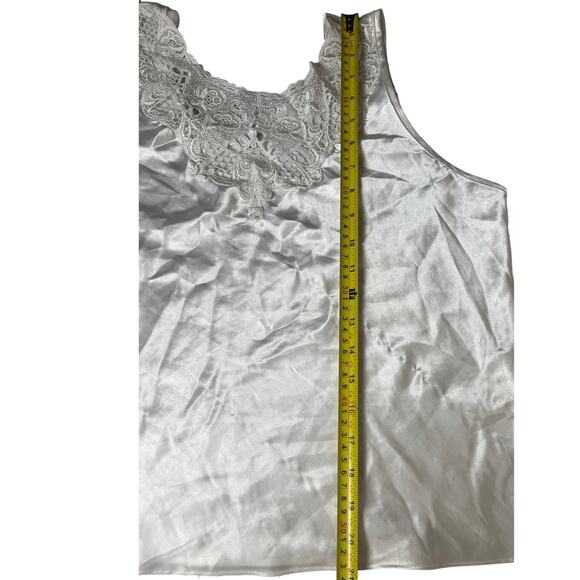 Cinema Etoile White Satin Shirt Size Large L - Picture 5 of 5